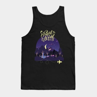 Love camping Adventure Explore the world travel lover night forest exploration Tank Top